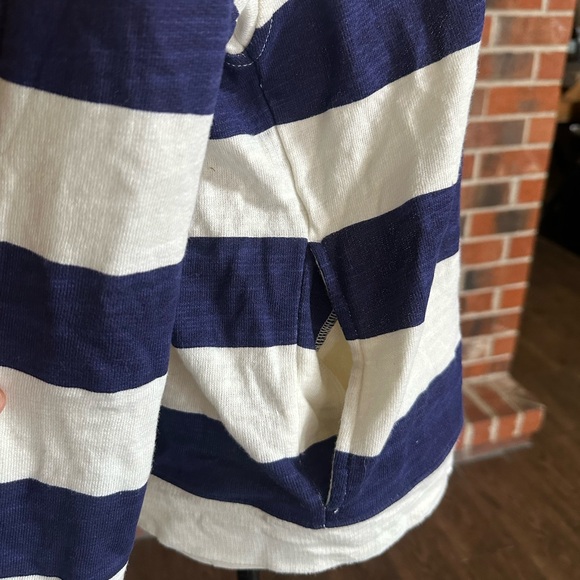 NWT J.CREW Vintage Fleece Striped Cotton Hoodie - Picture 3 of 6